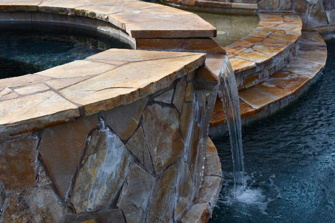 pool waterfall villa